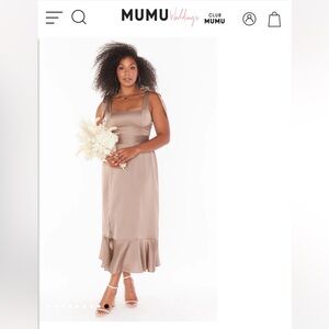 Show Me Your Mumu Claire Midi Dress Satin size Large